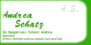 andrea schatz business card